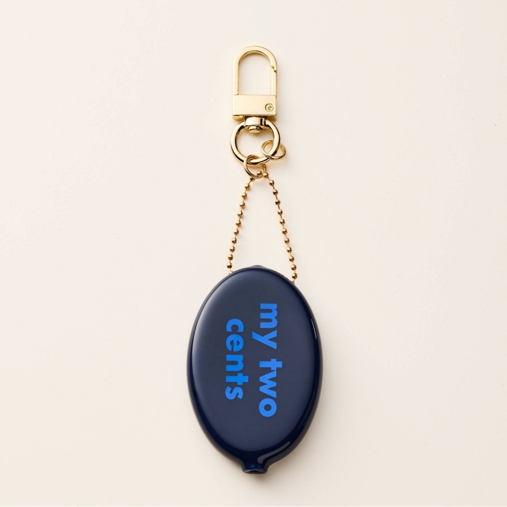 ♠️💙 kate Spade new york x Target My Two Cents Coin Purse Bag Charm Keychain